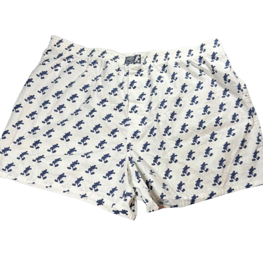 Disney Parks Mickey Mouse All-over Silhouette Print Boxer Shorts White 3XL